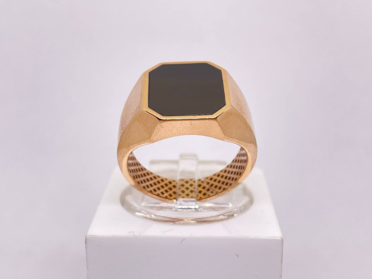 КОЛЬЦО ПЕЧАТКА оникс (Au 585)