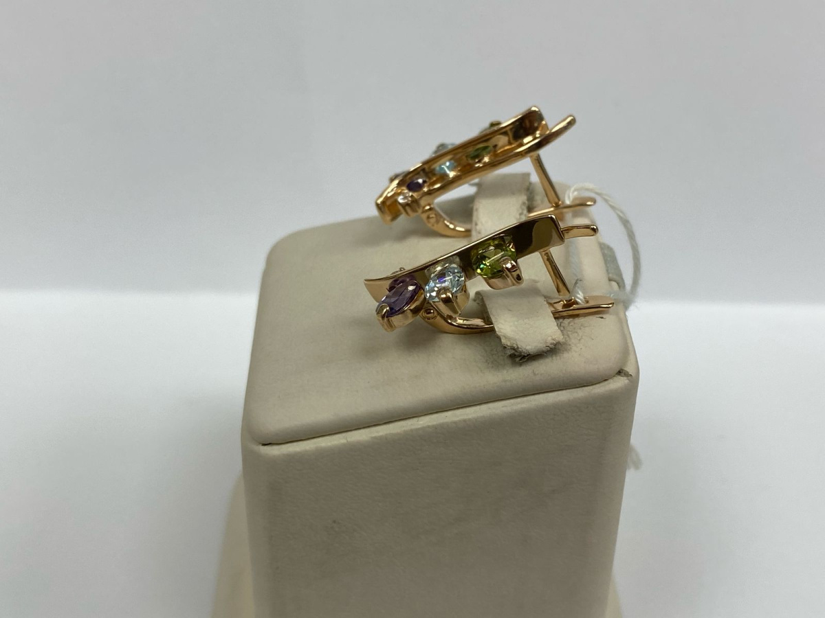 СЕРЬГИ С КАМНЯМИ (Au 585)