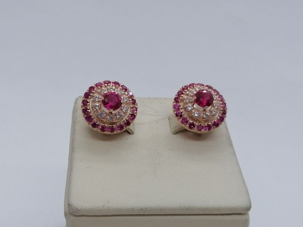 СЕРЬГИ С КАМНЯМИ (Au 585)