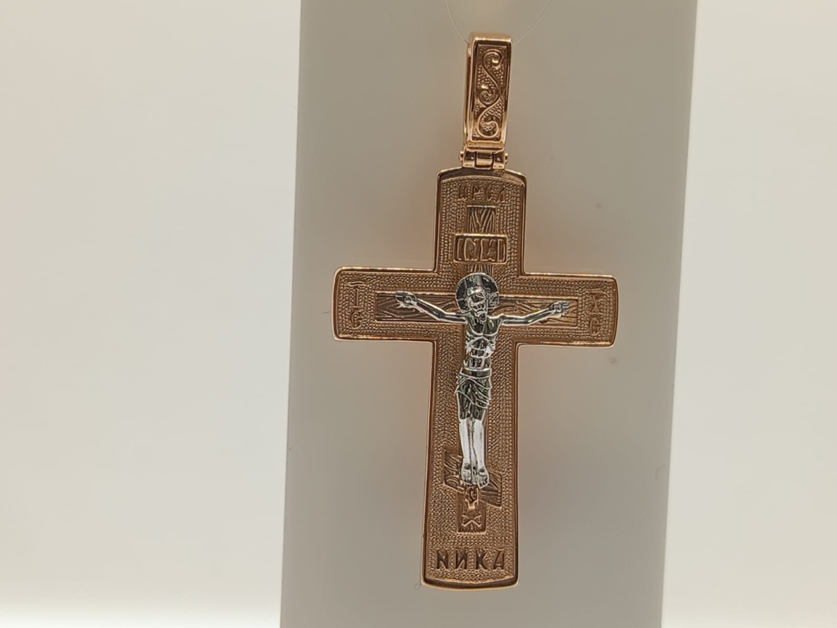 ПОДВЕСКА КРЕСТ без камня (Au 585)