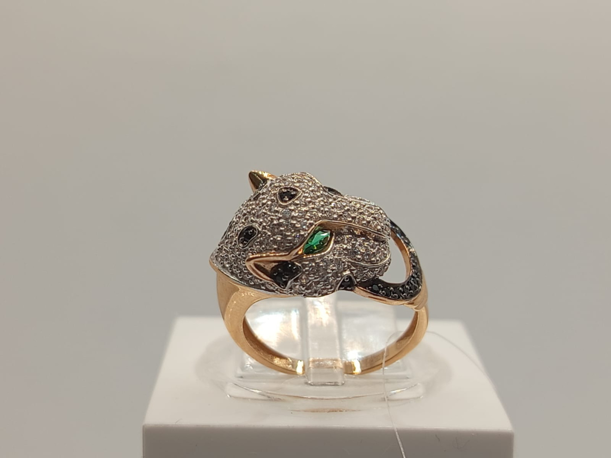 КОЛЬЦО С КАМНЯМИ (Au 585)