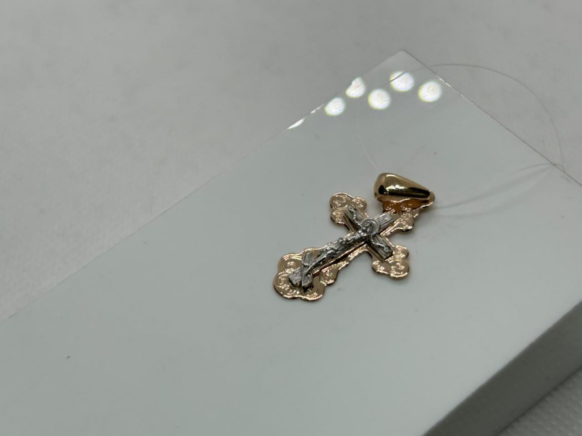 ПОДВЕСКА КРЕСТ без камня (Au 585)