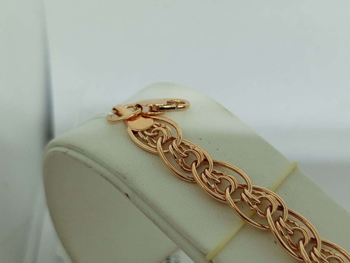 БРАСЛЕТ ПУСТОТЕЛЫЙ Нона-бисмарк (Au 585)