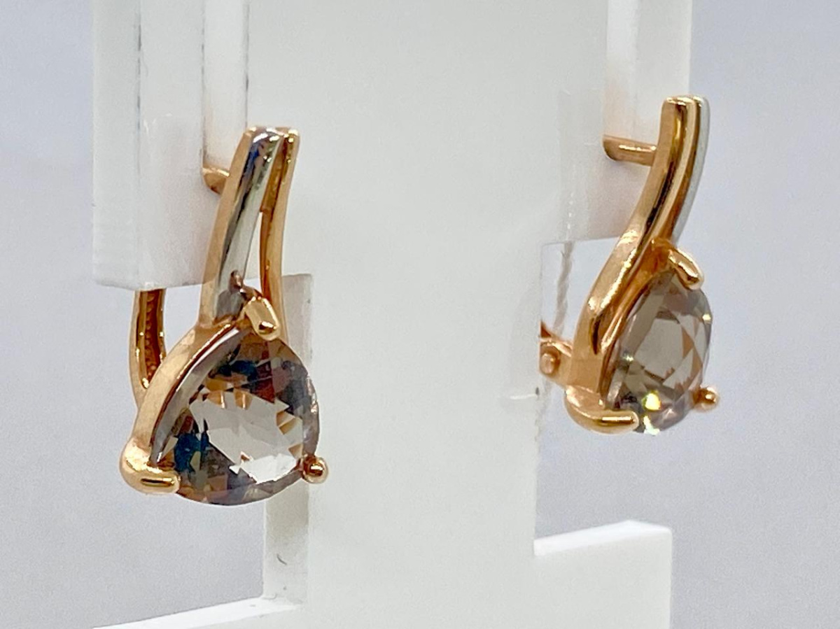 21805789 СЕРЬГИ С КАМНЕМ (Au 585)