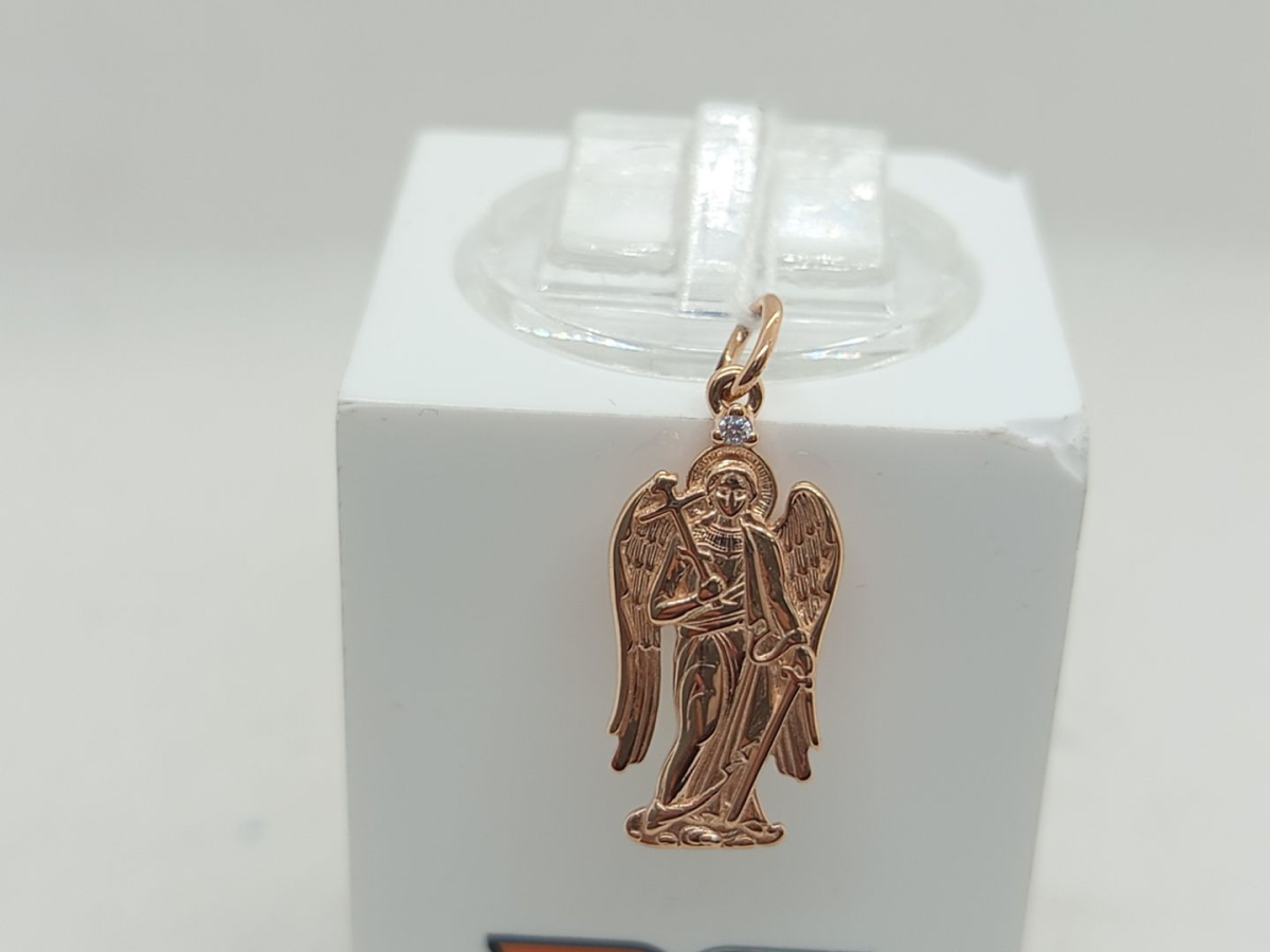 ПОДИКМ585 ПОДВЕСКА ИКОНА С КАМНЕМ (Au 585)