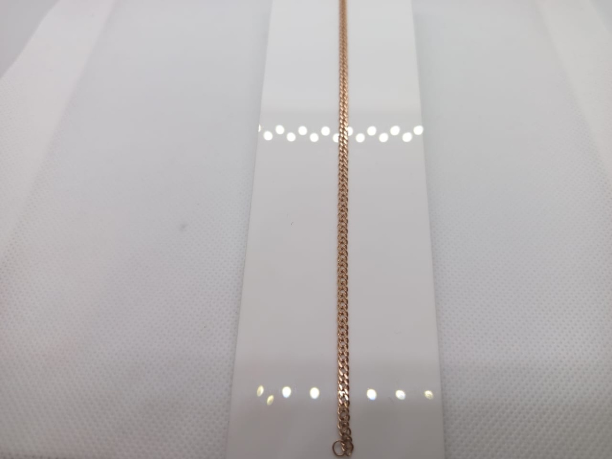 БРАСЛЕТ ПОЛНОВЕСНЫЙ Ромб двойной Au 585