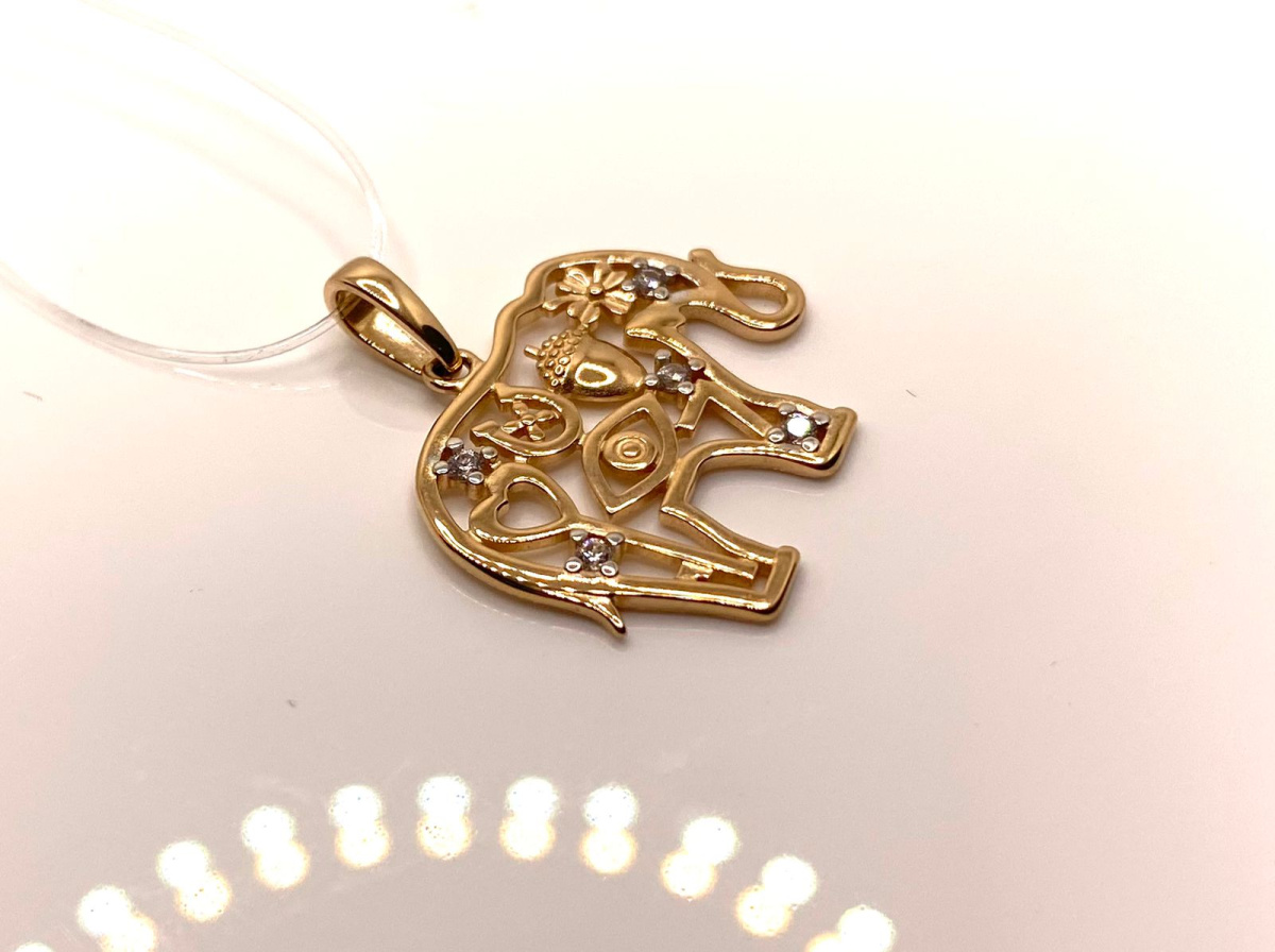 ПОДВЕСКА С КАМНЯМИ (Au 585)