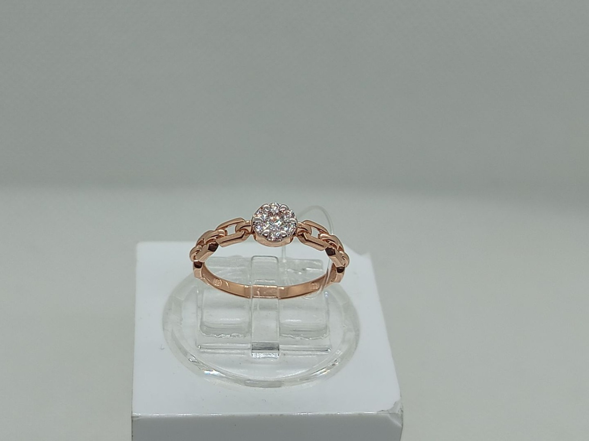 КОЛЬЦО С КАМНЯМИ (Au 585)