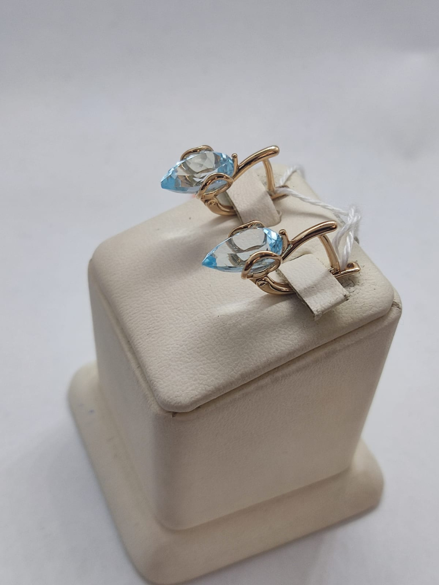 СЕРЬГИ С КАМНЕМ (Au 585)