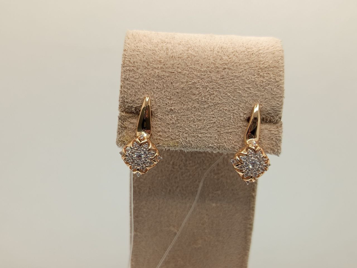 СЕРЬГИ С КАМНЯМИ (Au 585)