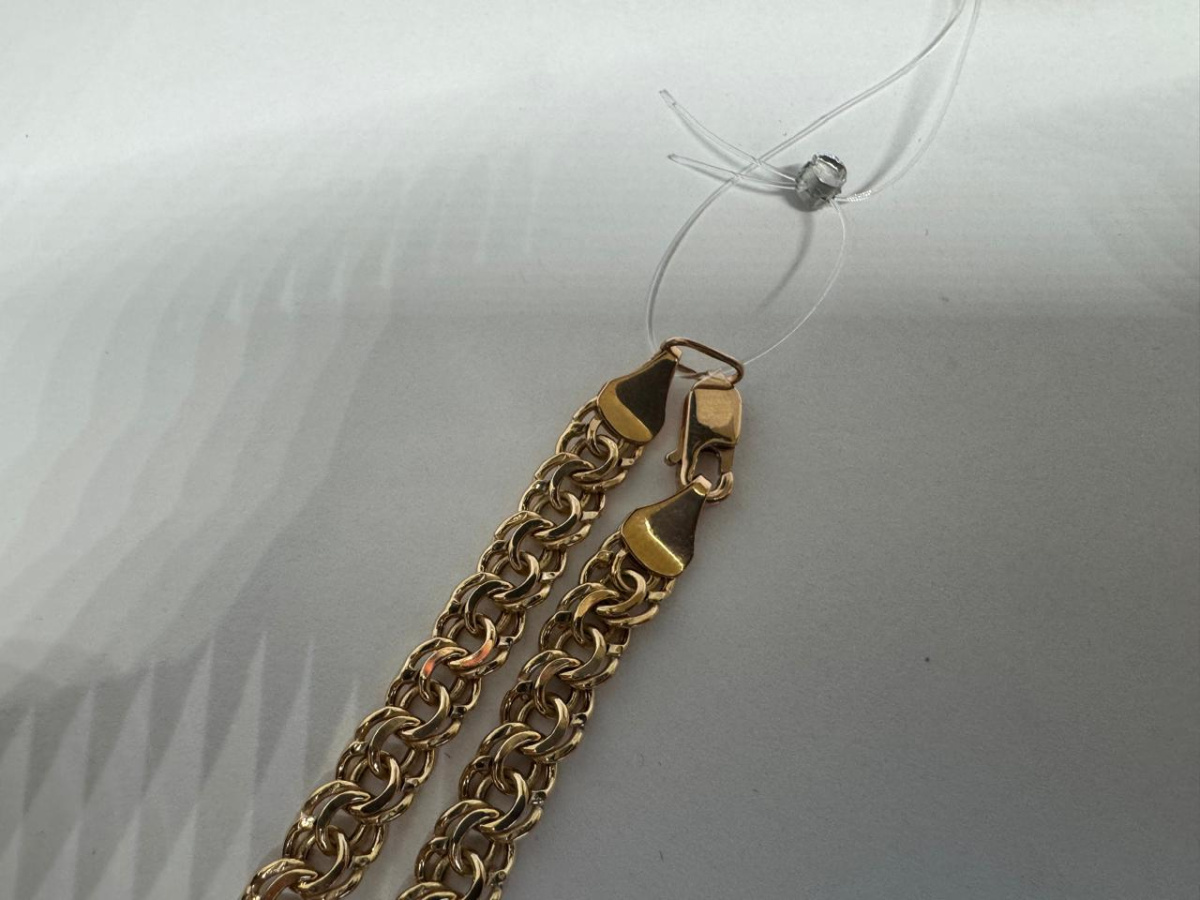 БРАСЛЕТ ПУСТОТЕЛЫЙ Бисмарк (Au 585)