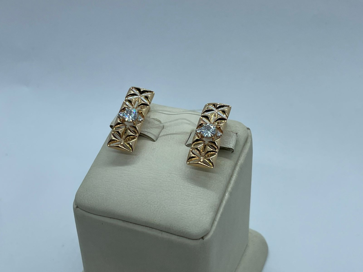 СЕРЬГИ С КАМНЯМИ (Au 585)