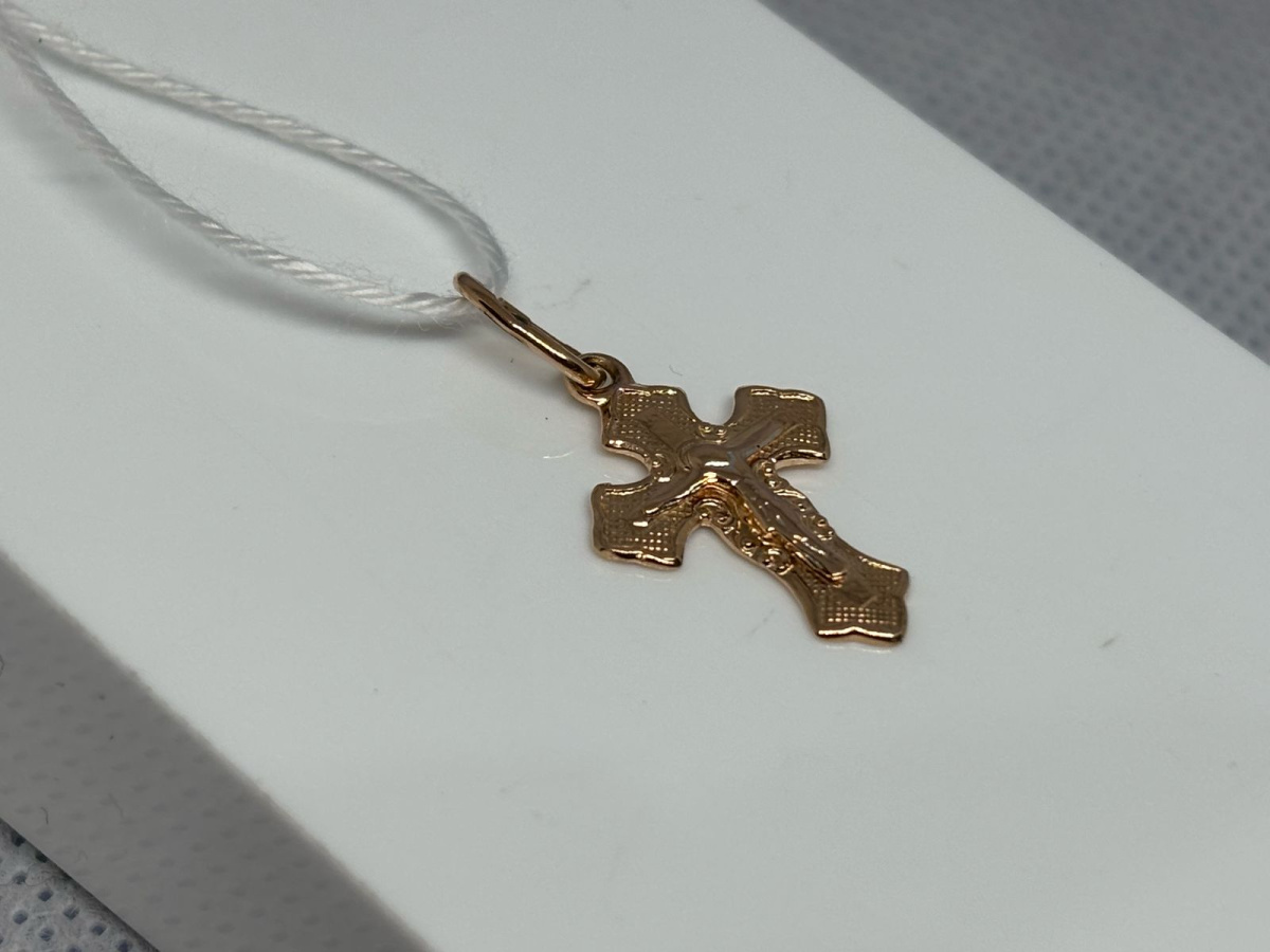 ПОДКБК585 ПОДВЕСКА КРЕСТ БЕЗ КАМНЯ (Au 585)