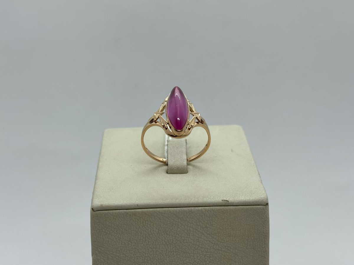 КОЛКМ585 КОЛЬЦО С КАМНЕМ (Au 585)