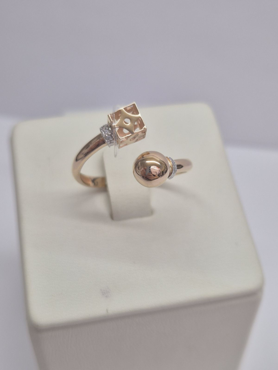 КОЛЬЦО С КАМНЯМИ (Au 585)