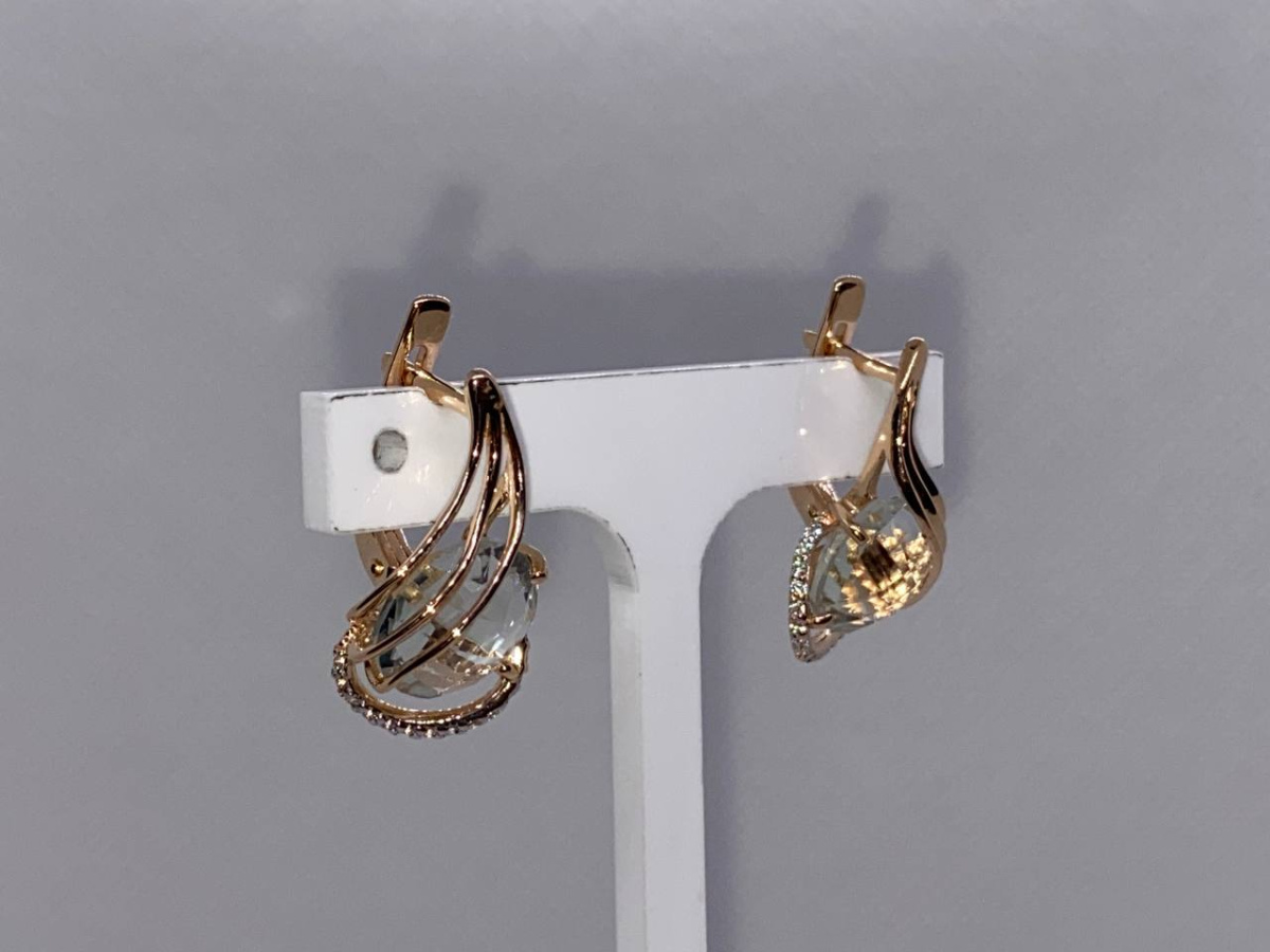 СЕРЬГИ С КАМНЯМИ (Au 585)