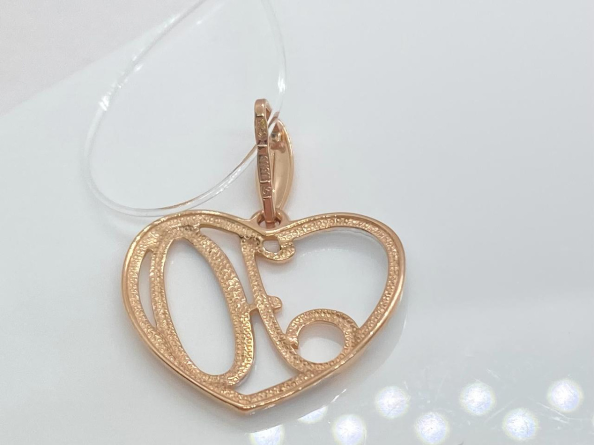 ПОДВЕСКА БУКВА Ю с камнями (Au 585)