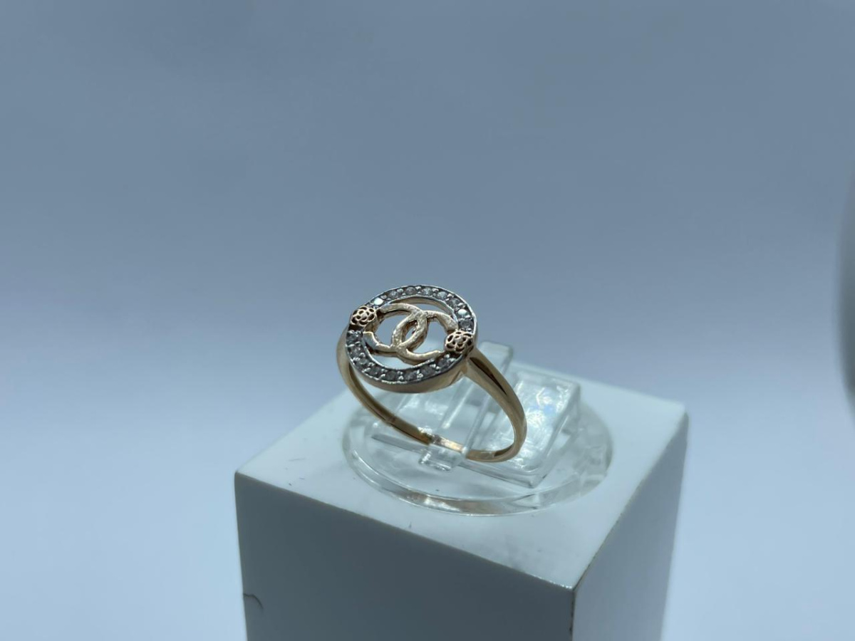 КОЛЬЦО С КАМНЯМИ (Au 585)