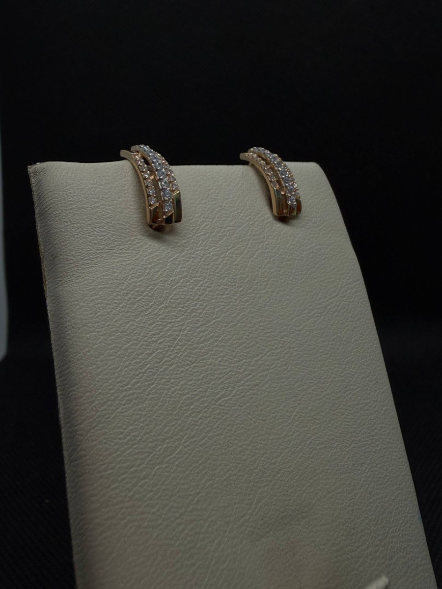 СКМИ585 СЕРЬГИ С КАМНЯМИ (Au 585)