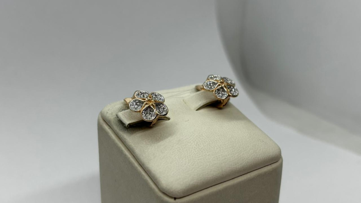 СЕРЬГИ С КАМНЯМИ (Au 585)