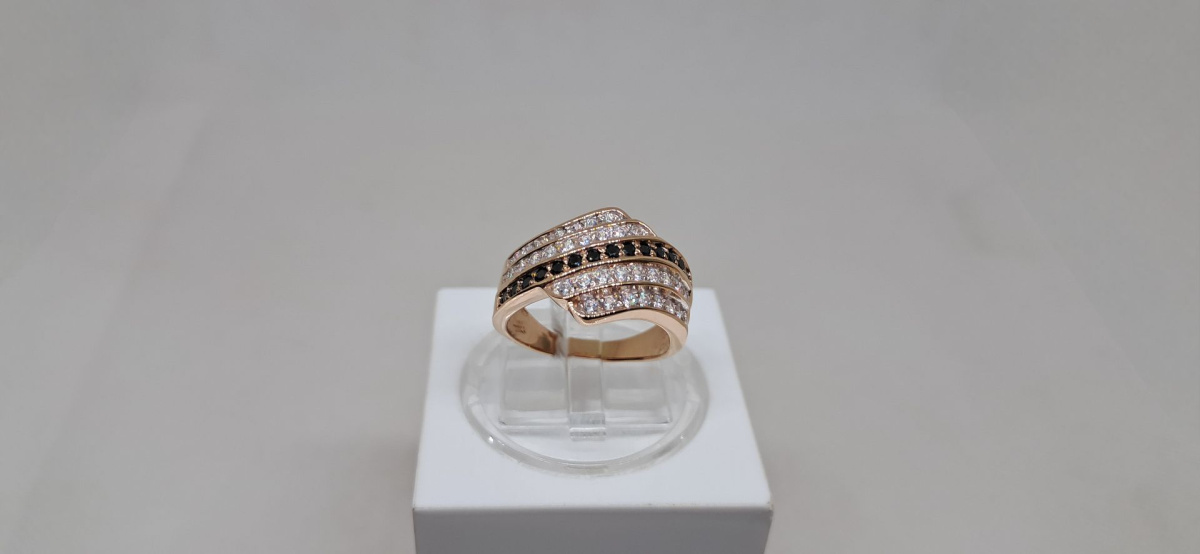 КОЛЬЦО С КАМНЯМИ (Au 585)