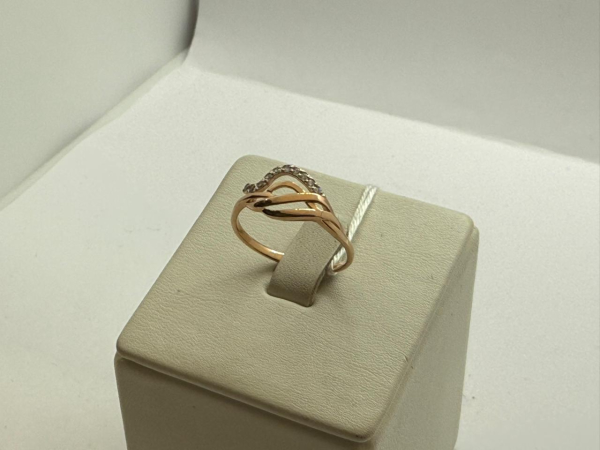 КОЛЬЦО С КАМНЯМИ (Au 585)