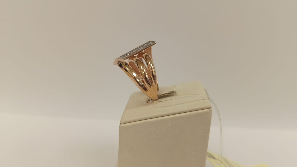 КОЛЬЦО С КАМНЯМИ (Au 585)