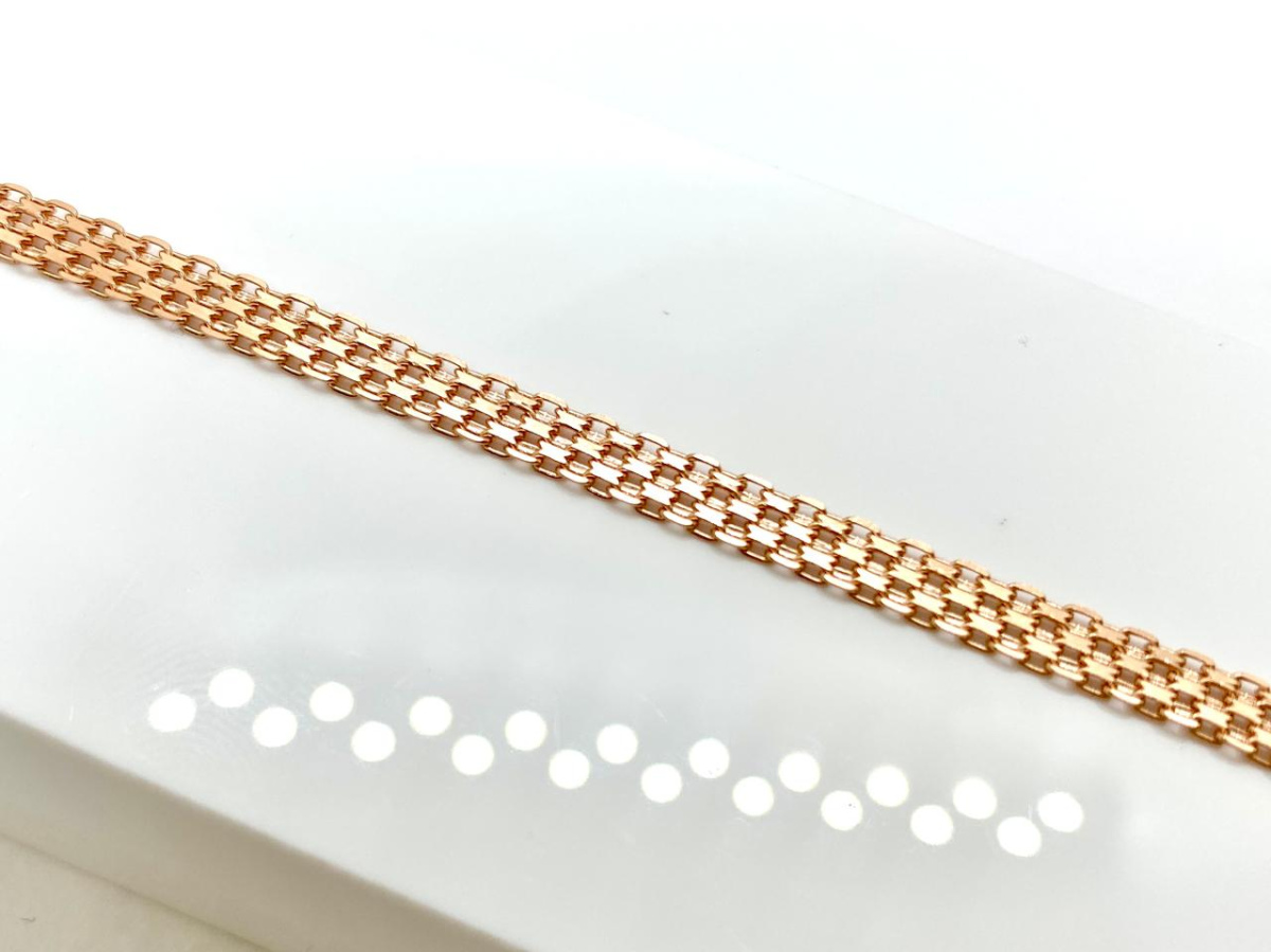 ББ4Я140А2-А51 БРАСЛЕТ ПОЛНОВЕСНЫЙ Бисмарк машинный (Au 585)