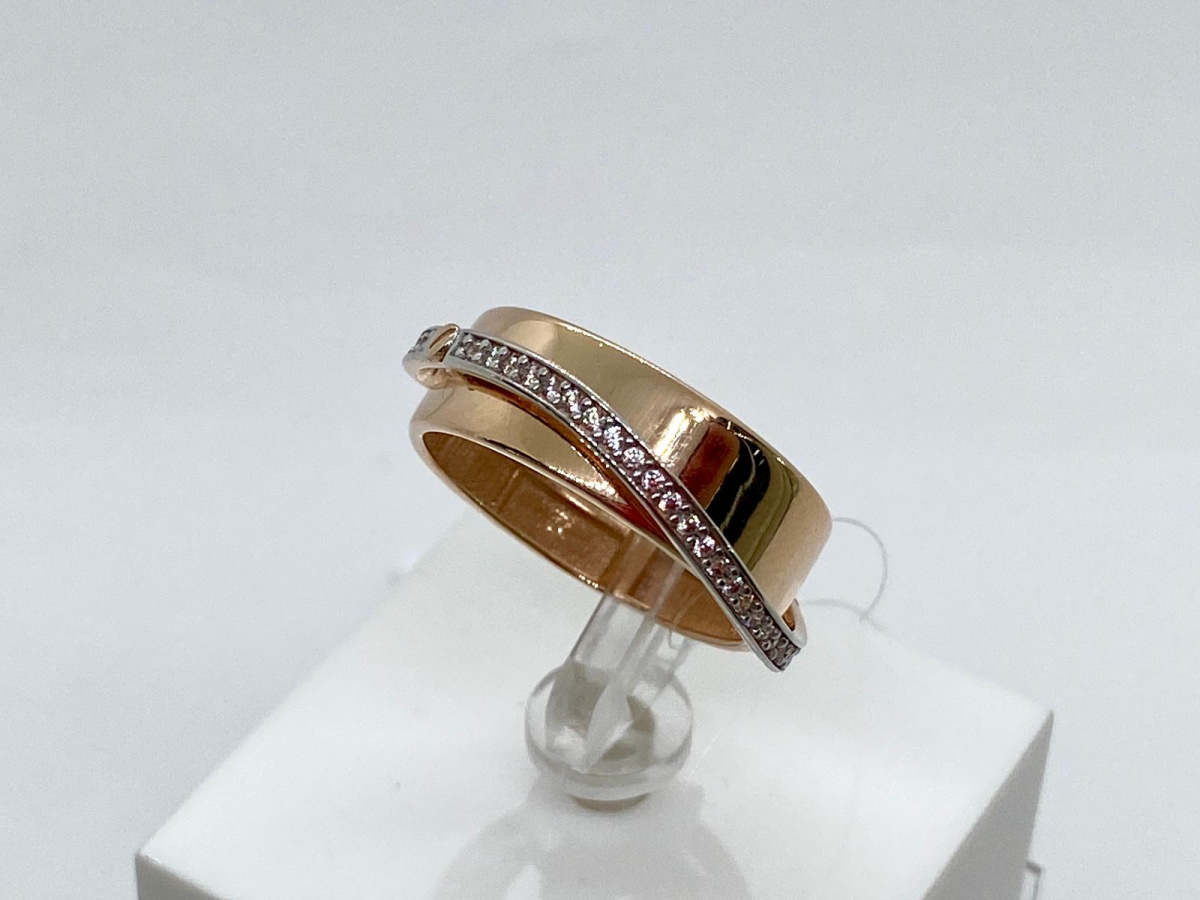 КОЛЬЦО С КАМНЯМИ (Au 585)