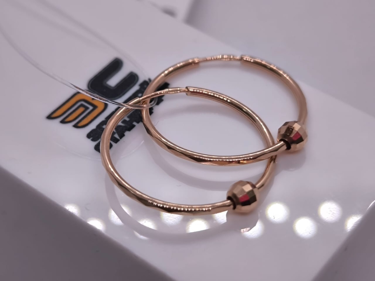 140122 СЕРЬГИ КОНГО без камня (Au 585)