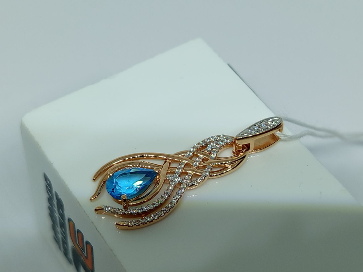 ПОДКМИ585 ПОДВЕСКА С КАМНЯМИ (Au 585)