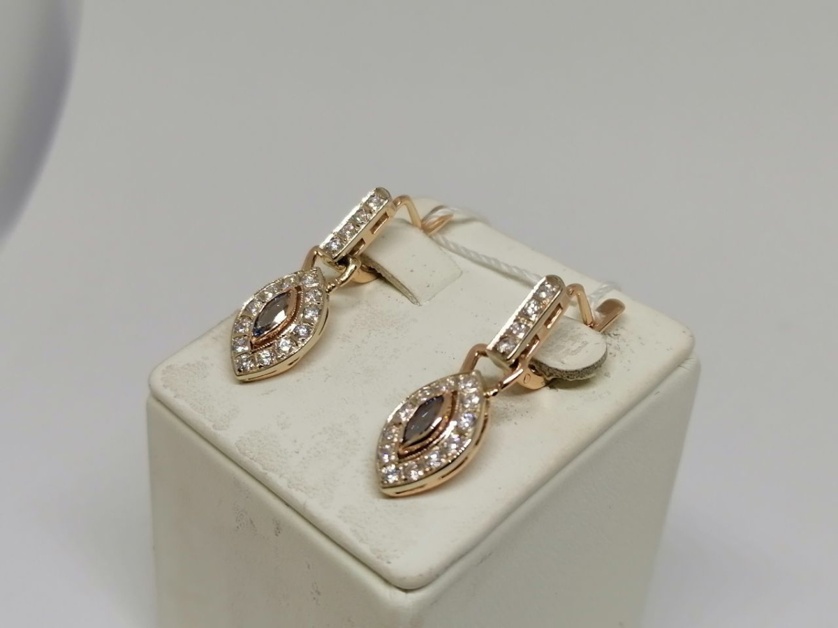 СЕРЬГИ С КАМНЯМИ (Au 585)