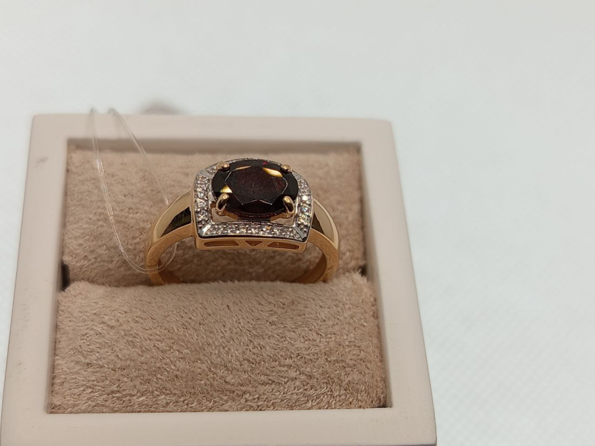 КОЛЬЦО ГРАНАТ с камнями (Au 585)