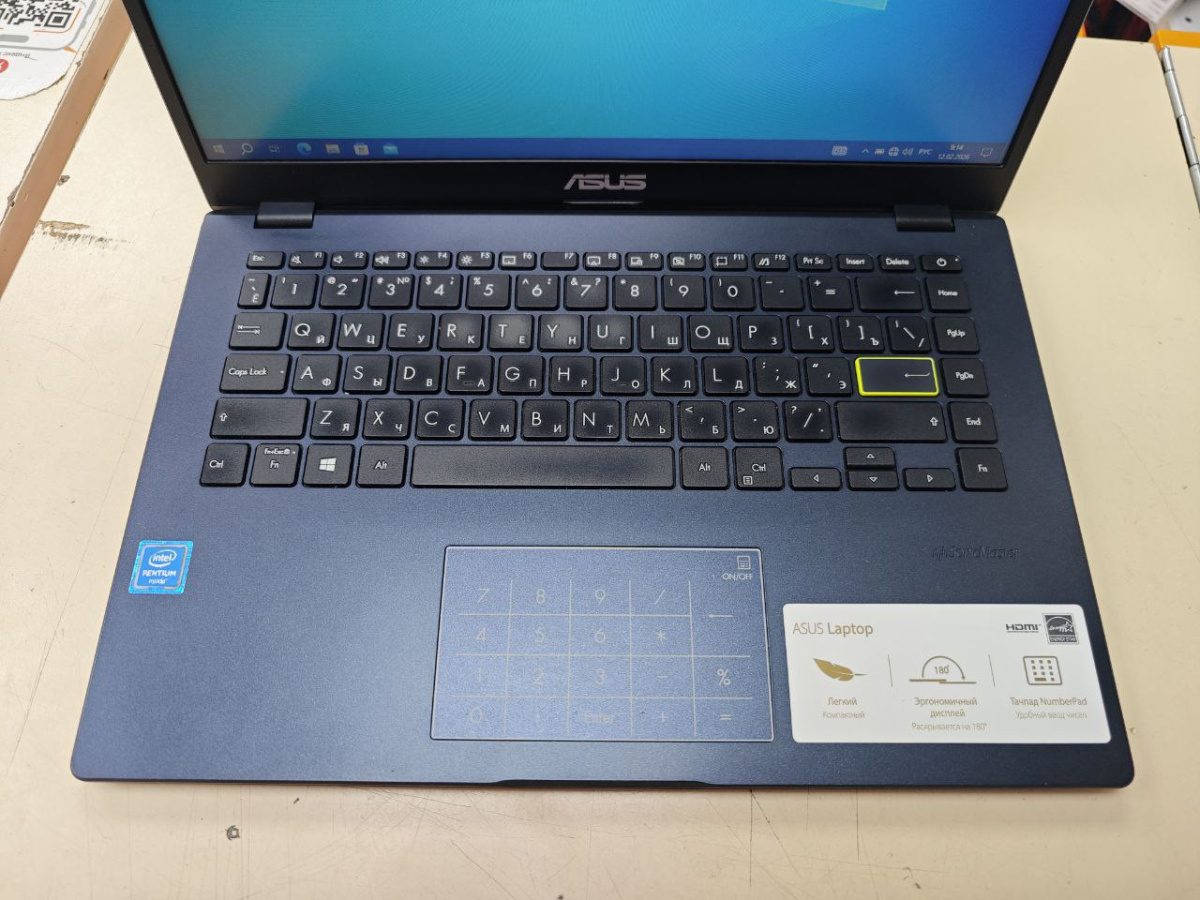 Ноутбук ASUS /; Silver N5030, Intel UHD Graphics 605, 4 Гб, 120 Гб, Нет