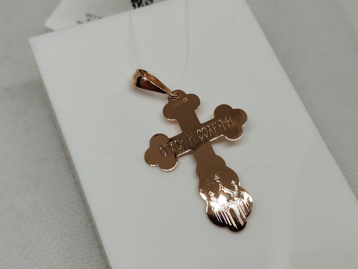 ПОДВЕСКА КРЕСТ без камня (Au 585)