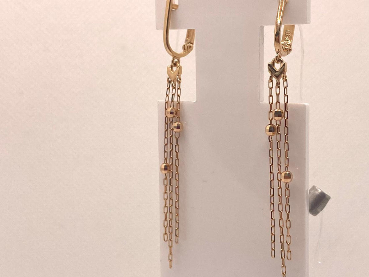 СЕРЬГИ БЕЗ КАМНЯ (Au 585)