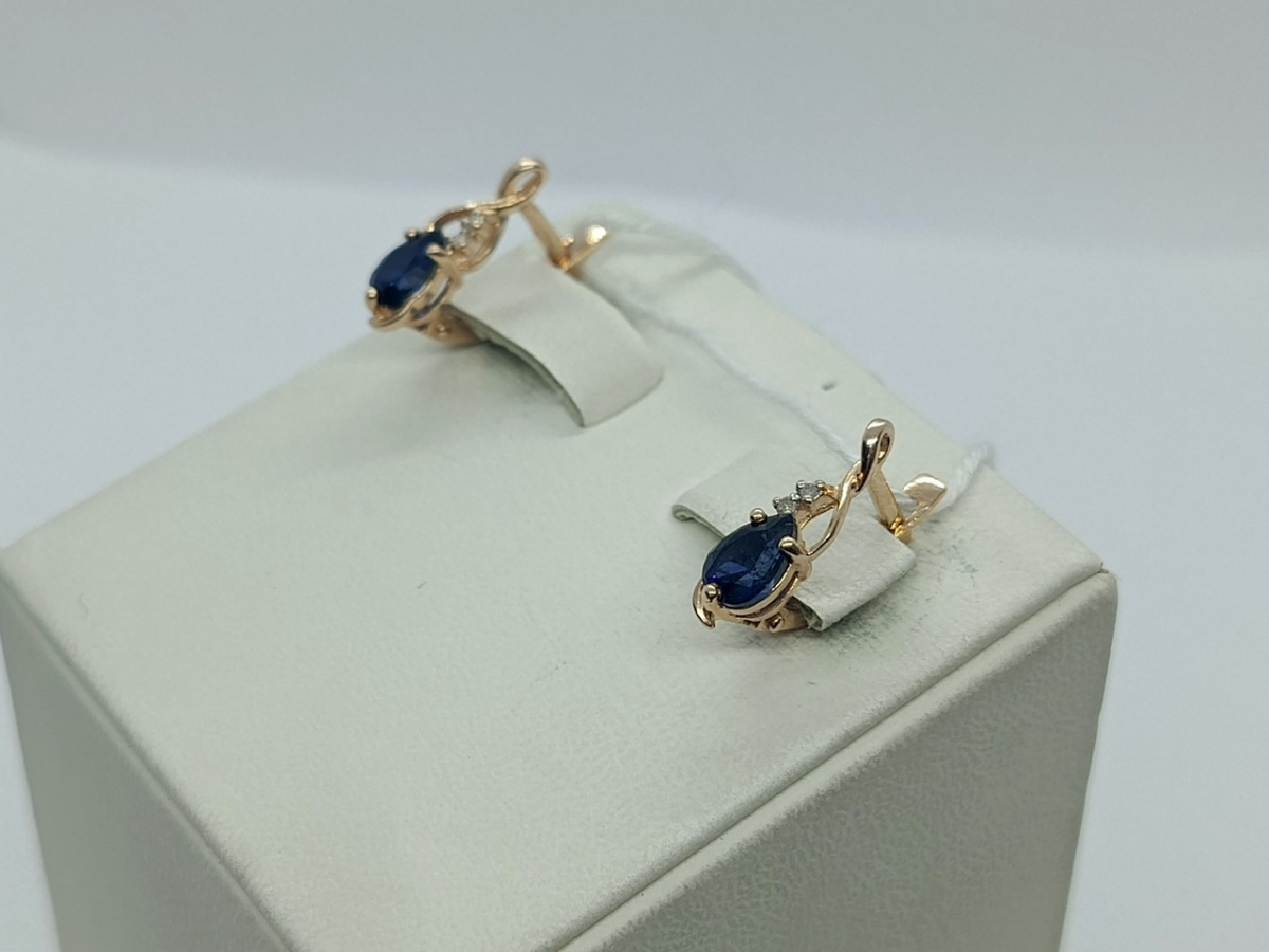 СЕРЬГИ С КАМНЯМИ (Au 585)