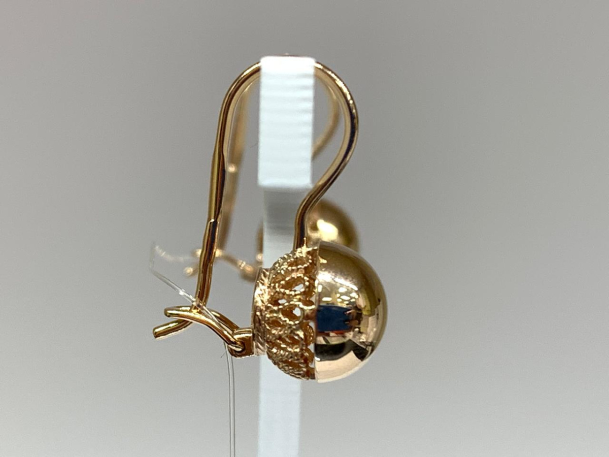 2612 СЕРЬГИ ПЕТЕЛЬКА без камня (Au 585)