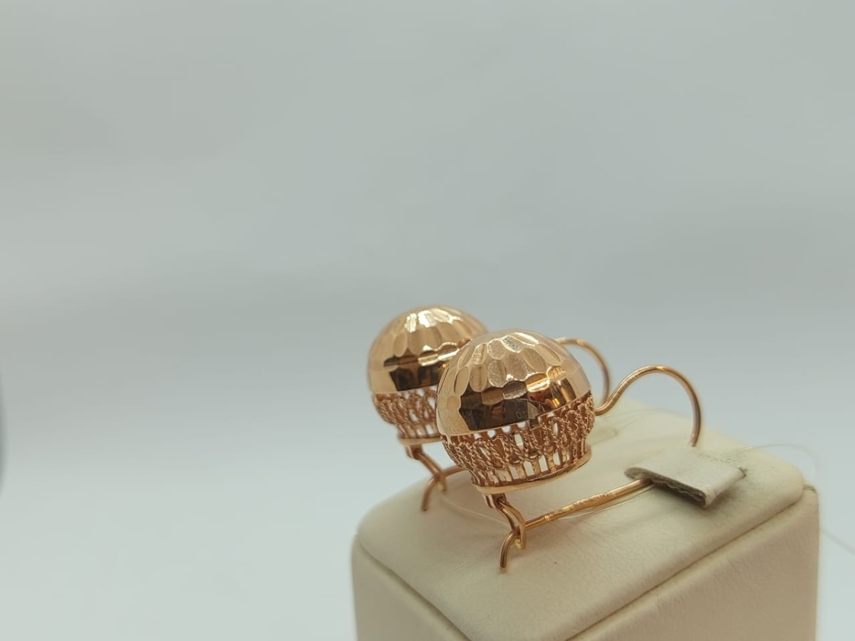 2007А-3 СЕРЬГИ С ПЕТЕЛЬКОЙ (Au 585)