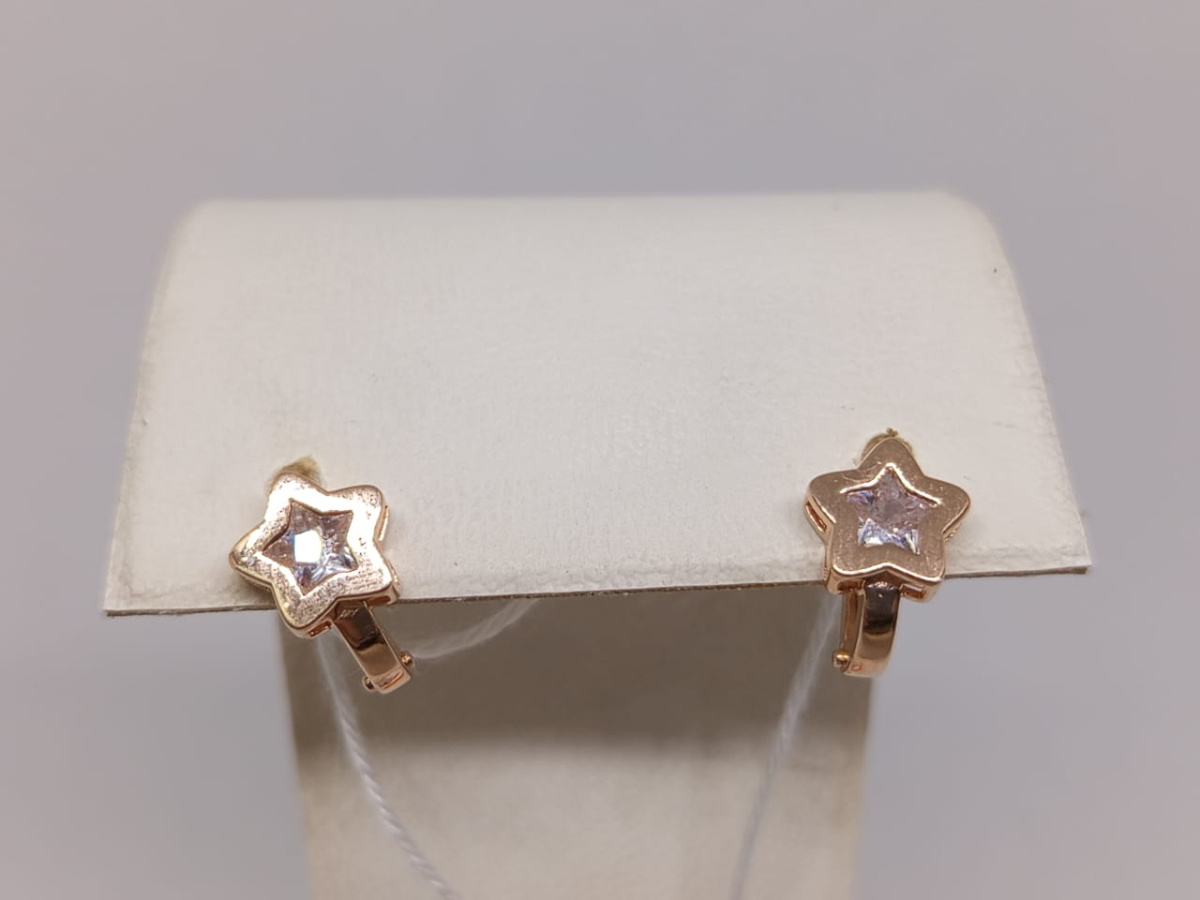 СЕРЬГИ С КАМНЕМ (Au 585)