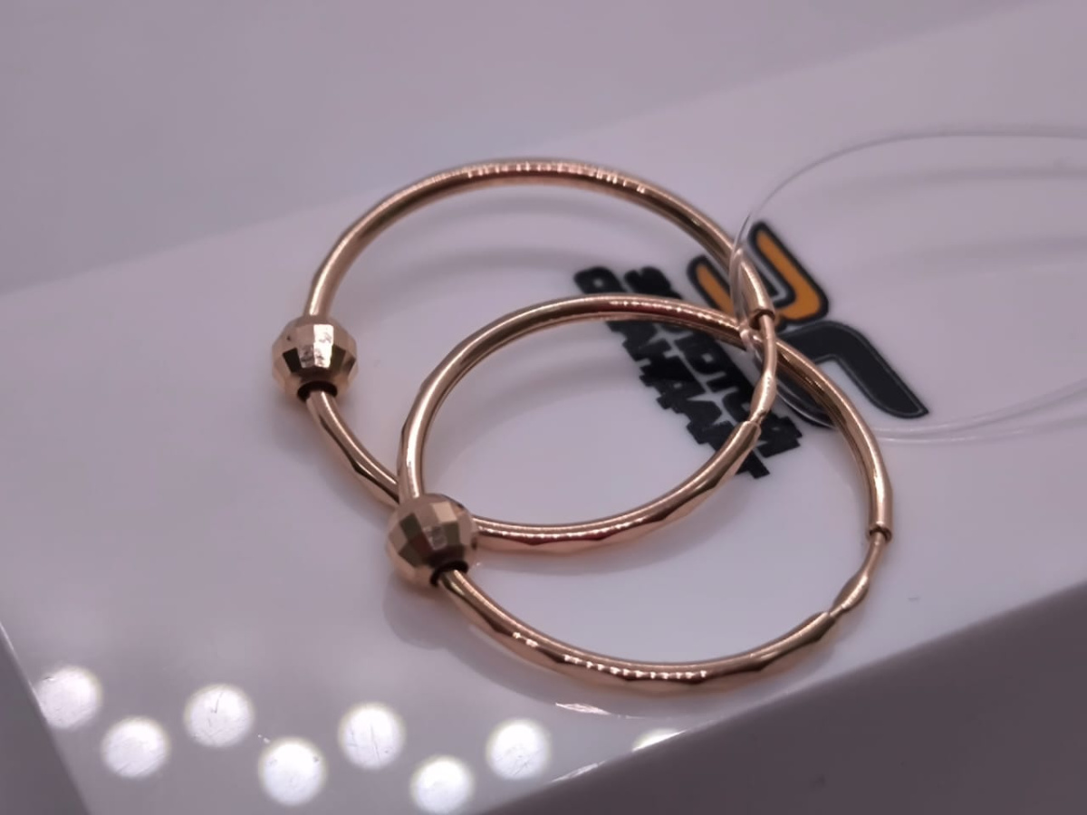 140122 СЕРЬГИ КОНГО без камня (Au 585)