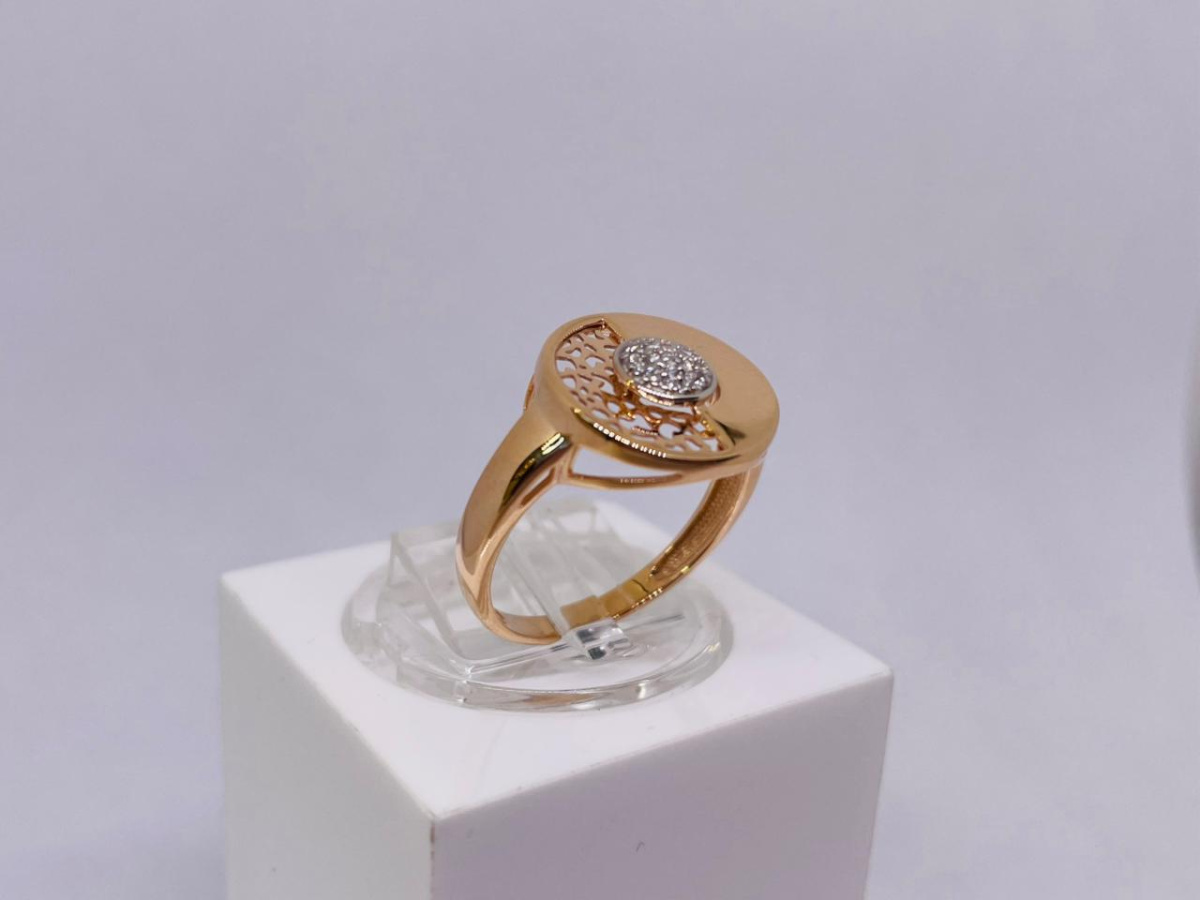 КОЛЬЦО С КАМНЯМИ (Au 585)