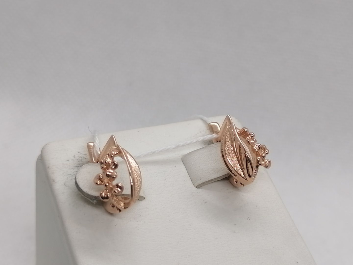 СЕРЬГИ БЕЗ КАМНЯ (Au 585)