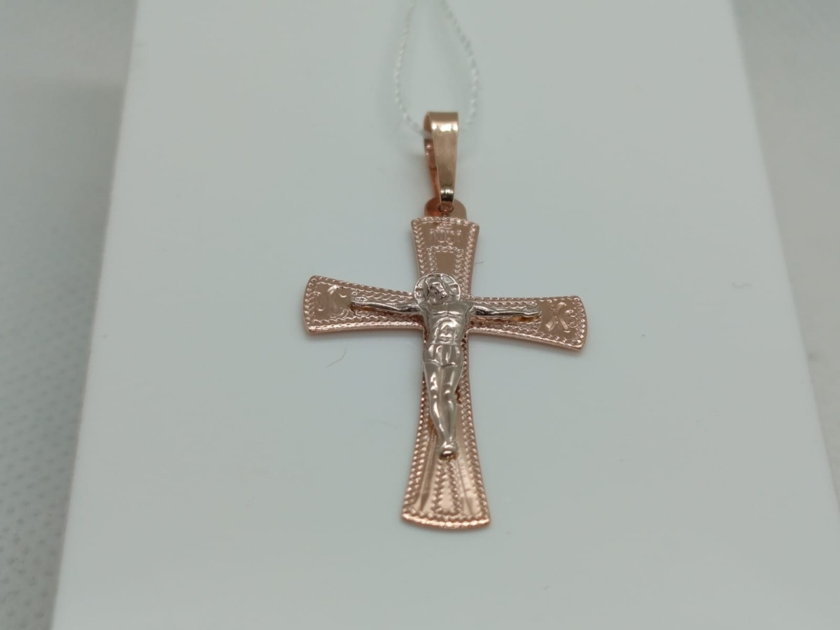 ПОДВЕСКА КРЕСТ без камня (Au 585)