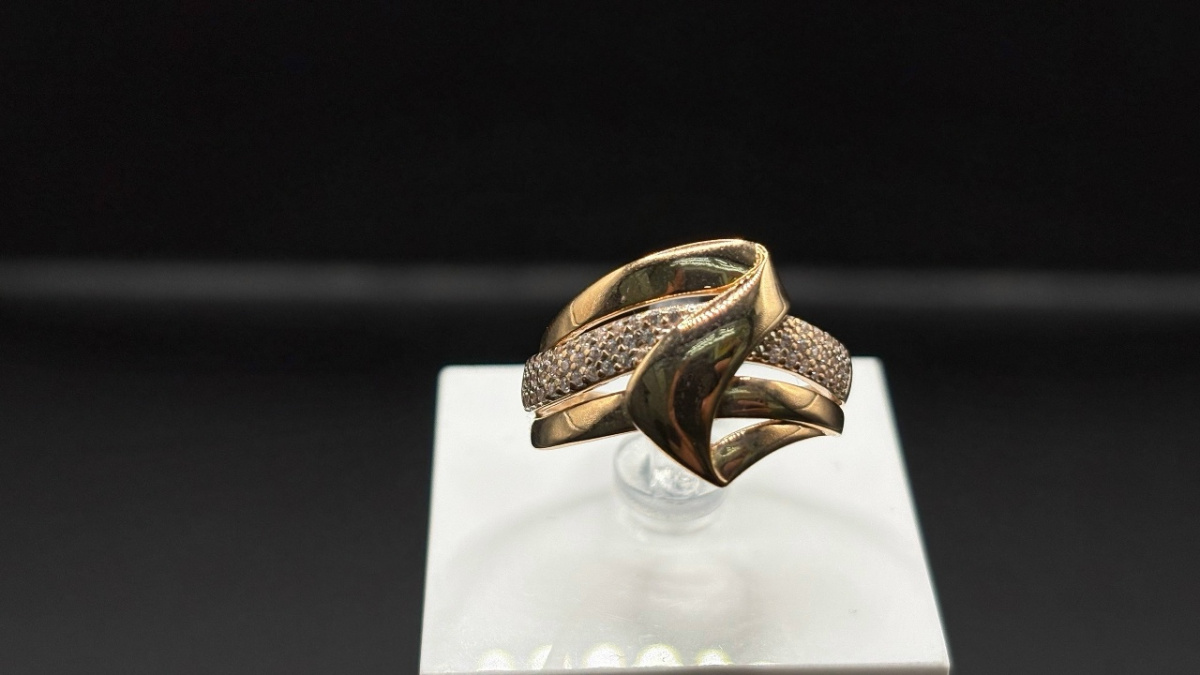 КОЛЬЦО С КАМНЯМИ (Au 585)
