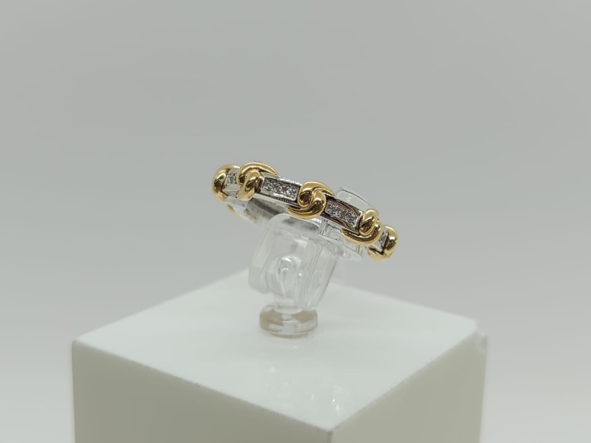 КОЛЬЦО С КАМНЯМИ (Au 585)