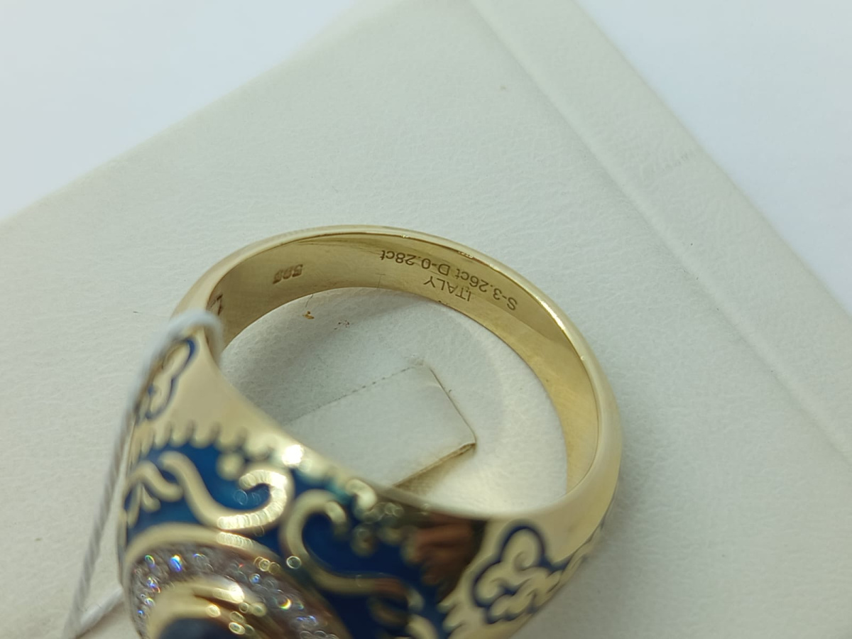 ПЕЧАТКА С КАМНЯМИ (Au 585)