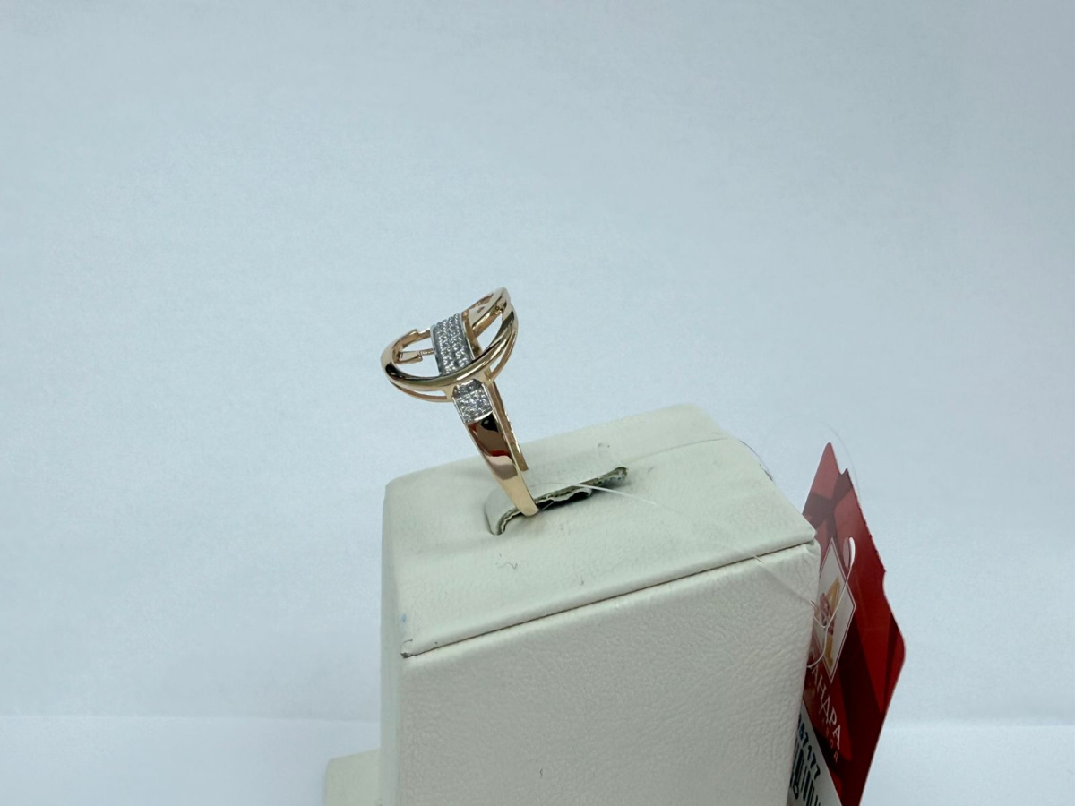 КОЛЬЦО С КАМНЯМИ (Au 585)