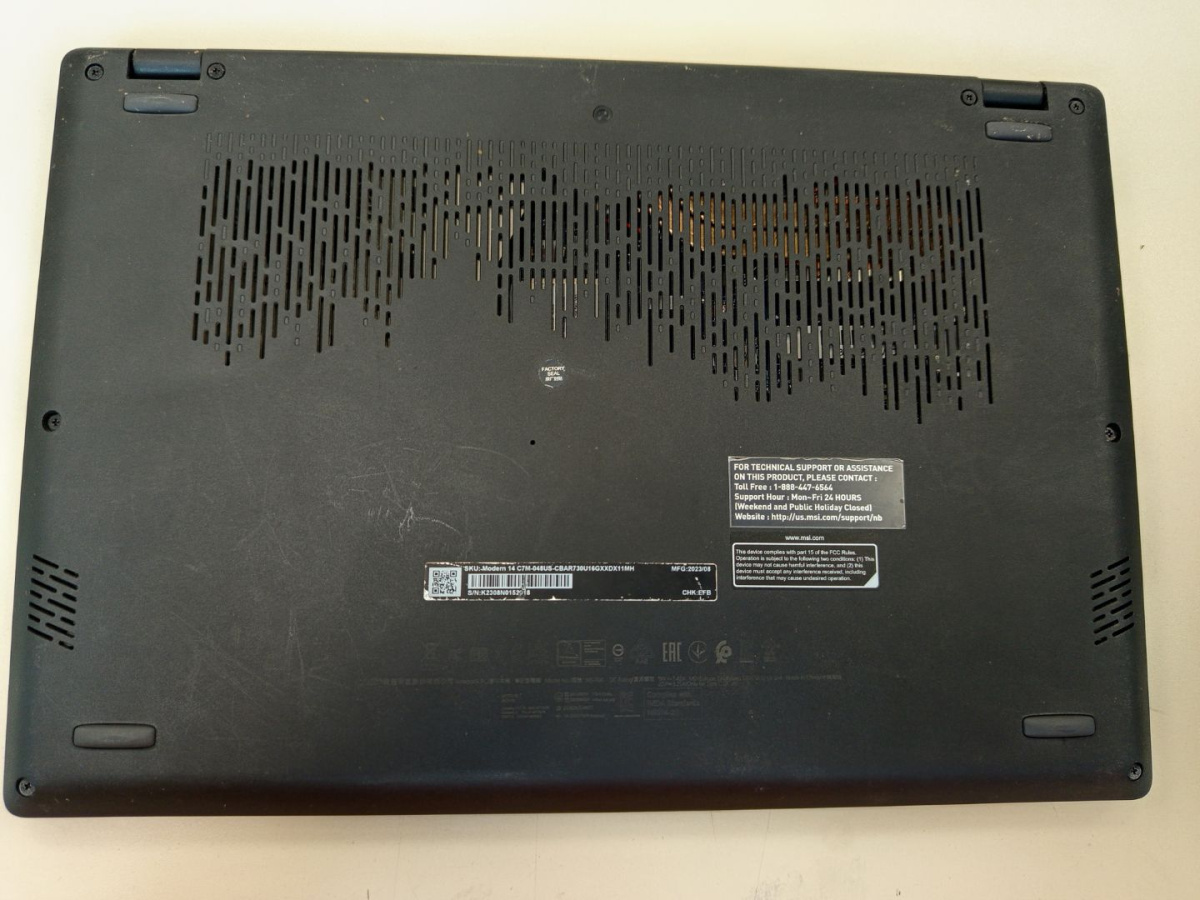 Ноутбук MSI; Ryzen 7 7730U, Нет, 16 Гб, 500 Гб, Нет