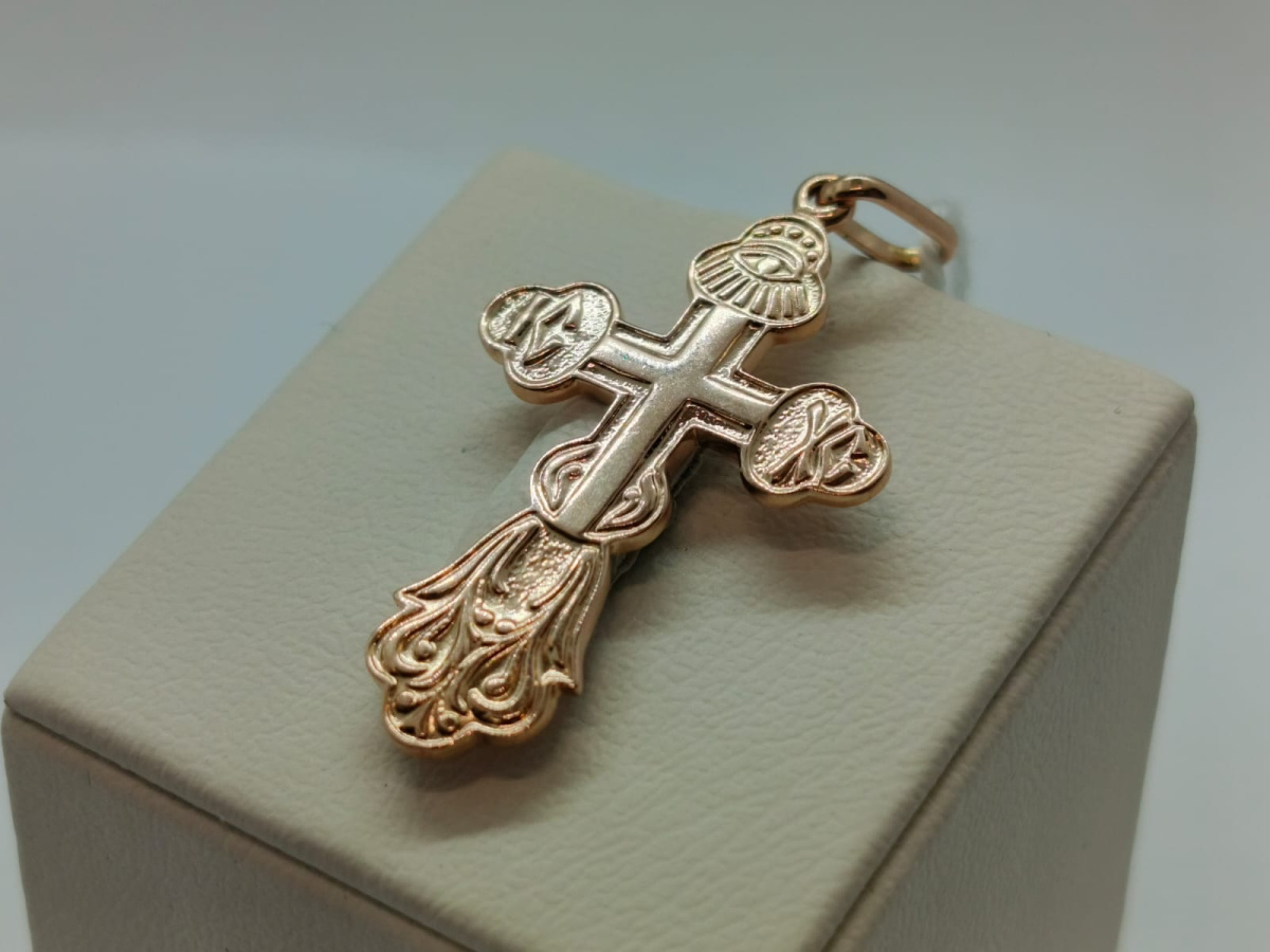 ПОДКБК585 ПОДВЕСКА КРЕСТ БЕЗ КАМНЯ (Au 585)